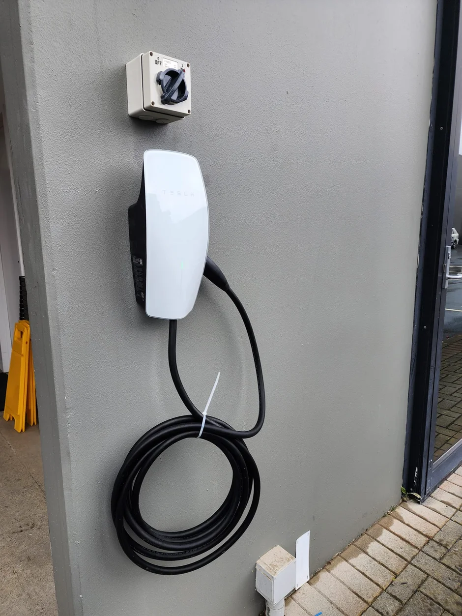 Tesla EV home charger installation by Westside Electrical